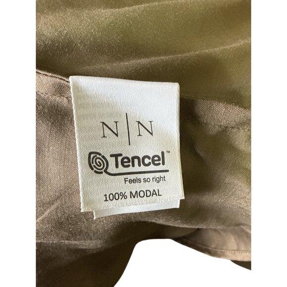 Neu Nomads Alka Dress Khaki Vegan Tencel Modal Long Sleeve Tiered Midi Small NWT - Picture 6 of 7